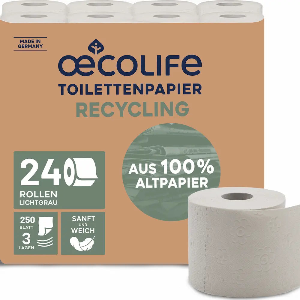 oecolife recyceltes Toilettenpapier, 24 Rollen