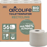 oecolife recyceltes Toilettenpapier, 56 Rollen