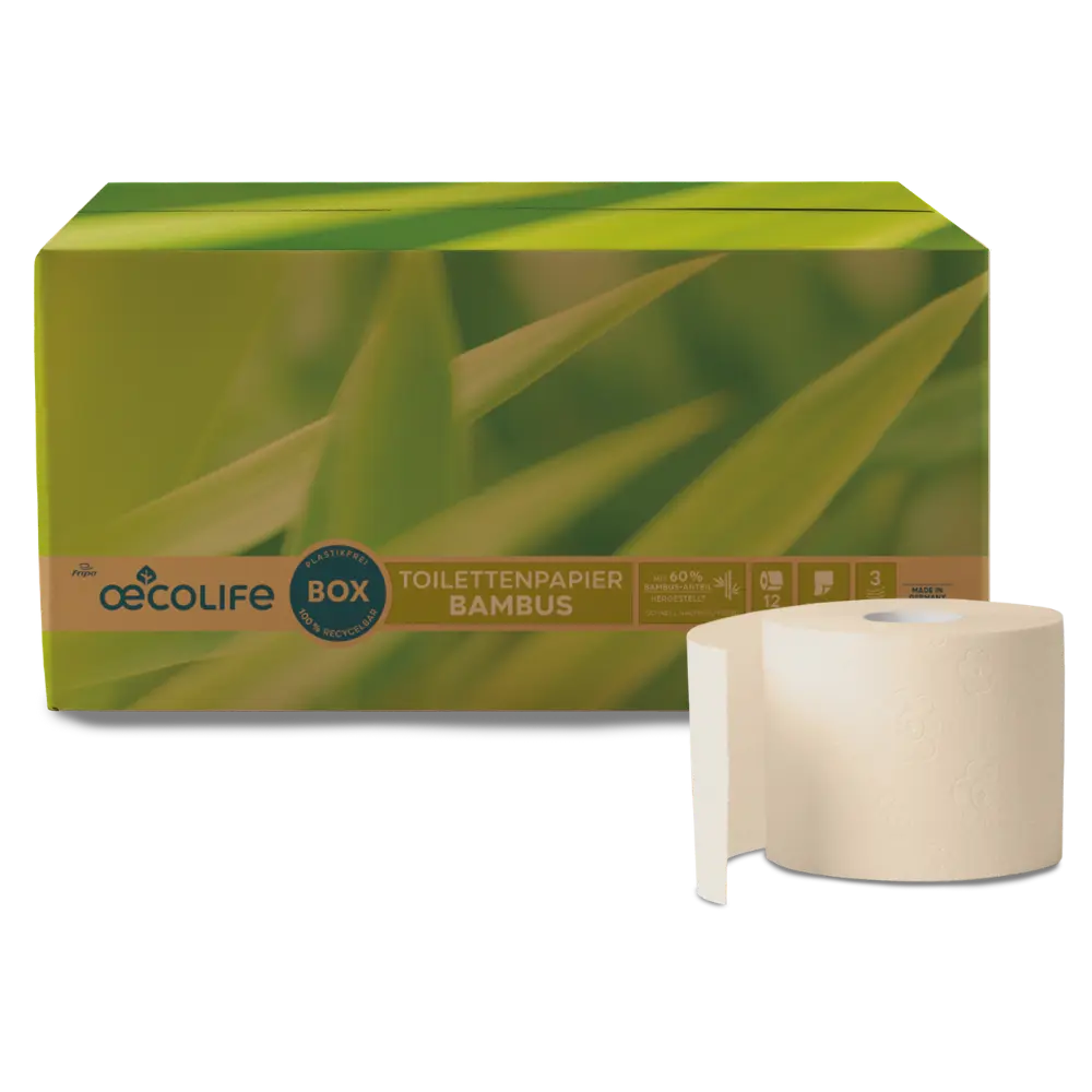 oecolife Toilettenpapier Box Bambus 3lg 12x250BL