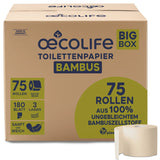 oecolife Toilettenpapier Box Bambus 3lg 75x180BL